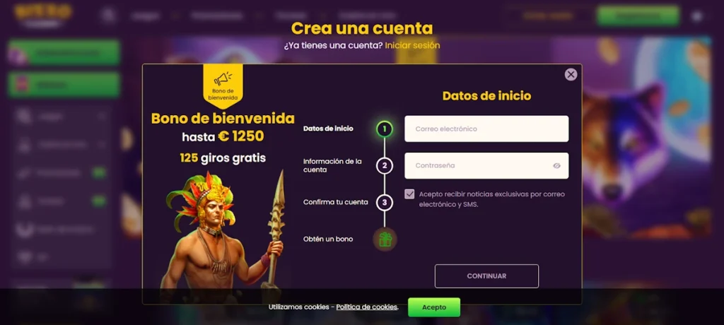 bizzo casino crea cuenta